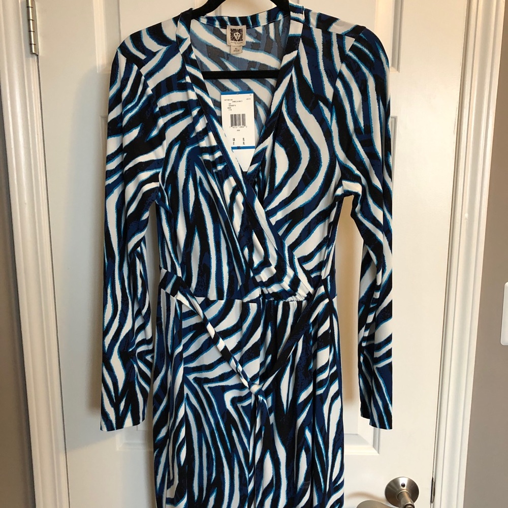 NWT! Anne Klein Faux Wrap Dress